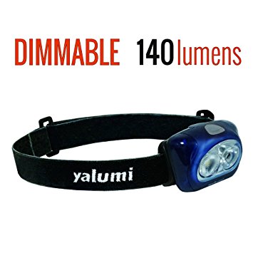 Yalumi LED Headlamp Spark Professional 120-lumen Floodlight/90-lumen Spotlight White/red Night Vision, Electronic Wide/Narrow beam angle switching, Less than 2.8 oz