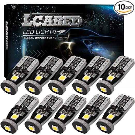 LCARED 194 LED Bulb Extremely Bright Interior Car Lights 3030 Chipset for Xenon White T10 168 194 2825 Car Interior Dome Map Door Courtesy license plate light