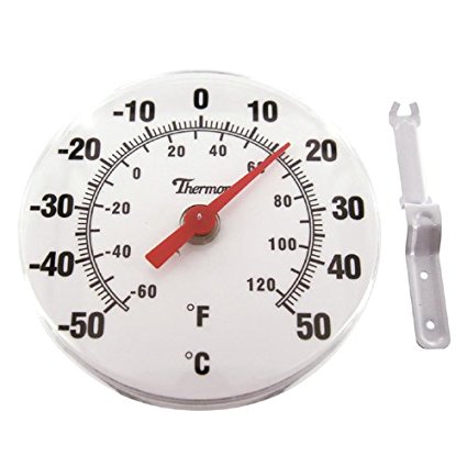 Thermor/Bios 6-Inch Dial Thermometer, Black & White