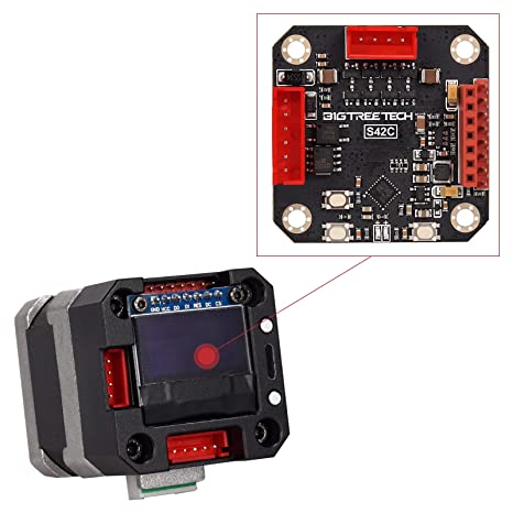 BIGTREETECH S42C V1.1 High Speed Closed Loop Driver Control Board 42 Stepper Motor Prevent Multi-Step and Losing Steps with Low Heat Generation for 3D Printer (S42C V1.1 Metal Protective Cover Motor)