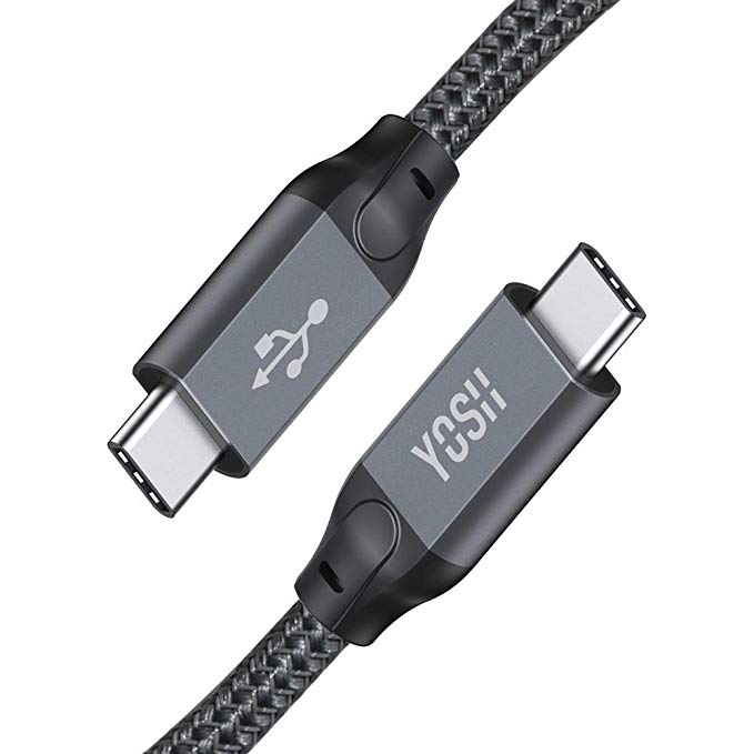 USB C to USB C Cable 2m, YOSH USB Type-C to C Cable 100W PD Fast Charging Cable with E-Mark Chip Compatible with Macbook Pro 2018, iPad Pro 2018, ChromeBook Pixel, Dell XPS 13/15, Samsung S9 S10,etc