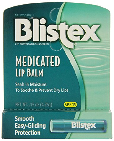 Blistex Medicated Lip Balm, SPF 15, .15 oz