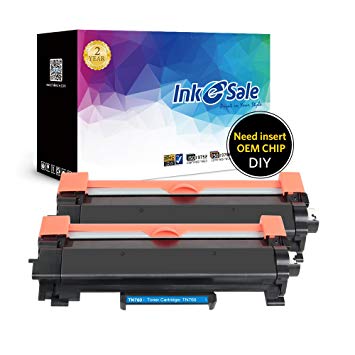 (Without CHIP) INK E-SALE Compatible Brother TN730 TN760 Toner Cartridge High Yield for Brother HL-L2350DW L2390DW L2395DW HL-L2370DW HL-L2370DWXL DCP-L2550DW MFC-L2710DW MFC-L2730DW Printer 2Pack