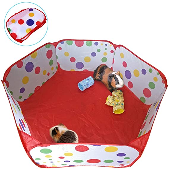 Pet Small Animals Playpen, Hiking Small Animals Fence Guinea Pig Cage Ferret Playpen Travel Rabbit Play Area Tent Indoor and Outdoor for Chinchilla, Rabbit, Squirrel, Ratsss.