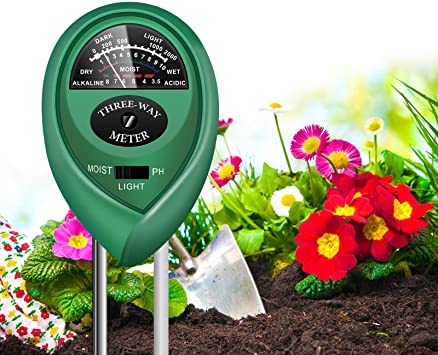 yoyomax Soil Test Kit, 3-in-1 Soil Tester pH Moisture Meter Plant Water Light Tester Testing Kits for Garden Plants