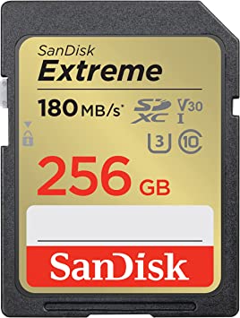 SanDisk 256GB Extreme SDXC UHS-I Memory Card - C10, U3, V30, 4K, UHD, SD Card - SDSDXVV-256G-GNCIN