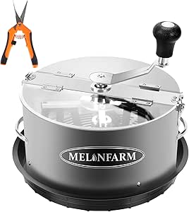 MELONFARM 12 inch Bud Leaf Trimmer, Manual Reaper Bowl Hydroponic Dry Wet Plant Trimming Machine with Sharp Stainless Steel Blade and Hand Pruner Twisted Spin Cut, for Herbs and Flower