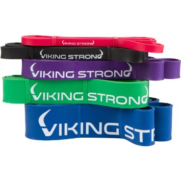 Viking Strong Pull Up Assist Bands, Resistance Bands, Mobility Band, Powerlifting Bands, Jump Stretch Bands. **Includes E-guide** (CHOOSE ONE OF FIVE RESISTANCE LEVELS, NOT A SET: SINGLE UNIT)