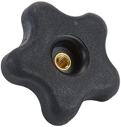 Knob, Five Star with Through Hole, 1/4"-20 Insert