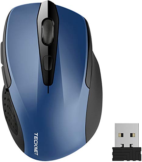 TeckNet Wireless Mouse, Pro 2.4G USB Cordless Mice Optical PC Computer Laptop Mouse With 24 Month Battery Life, 2600 DPI 5 Adjustment Levels, Nano Receiver, 6 Buttons For Windows Mac Macbook Linux