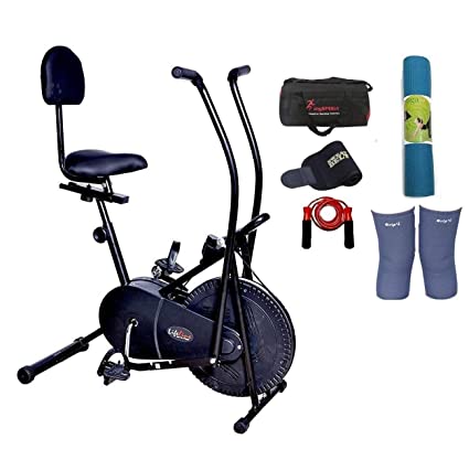 Lifeline MYSPOGA_1515863 Other 103bs Exercise Bike with Moving Handle and Back Seat, 5 Items, Others (Multicolor)
