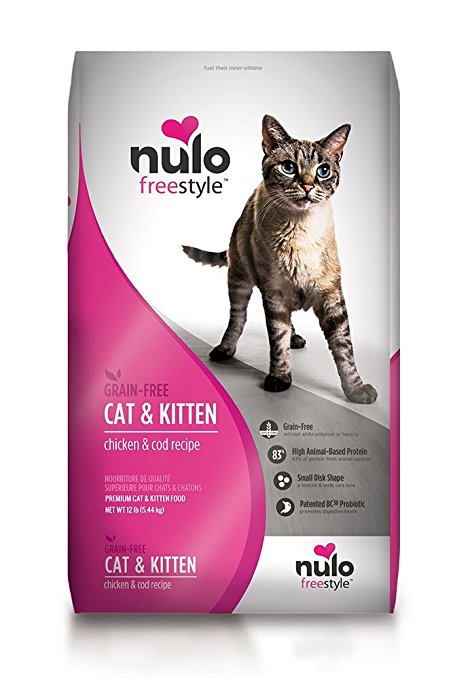 Nulo Grain Free Dry Cat Food with BC30 Probiotic (Chicken, Turkey, 5lb Bag, 12lb Bag)