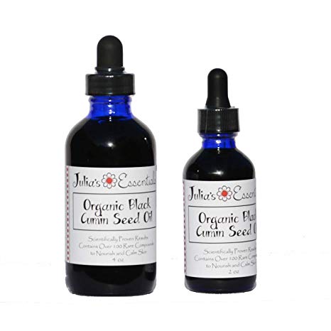 100% Pure Organic Black Cumin Seed Oil (Nigella Sativa) Food Grade Cold-Pressed for Natural Hair Skin Nails