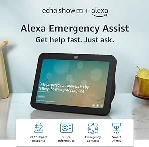 Echo Show 8 (3rd Gen, 2023 release)   Alexa Emergency Assist Monthly (auto-renewal) | With Spatial Audio and Smart Home Hub | Charcoal