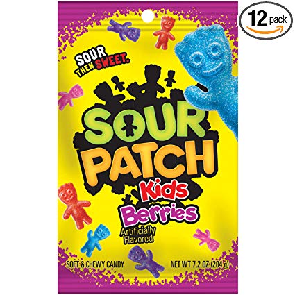 Sour Patch Kids, Berries, 7.2-Ounce (Pack of 12)