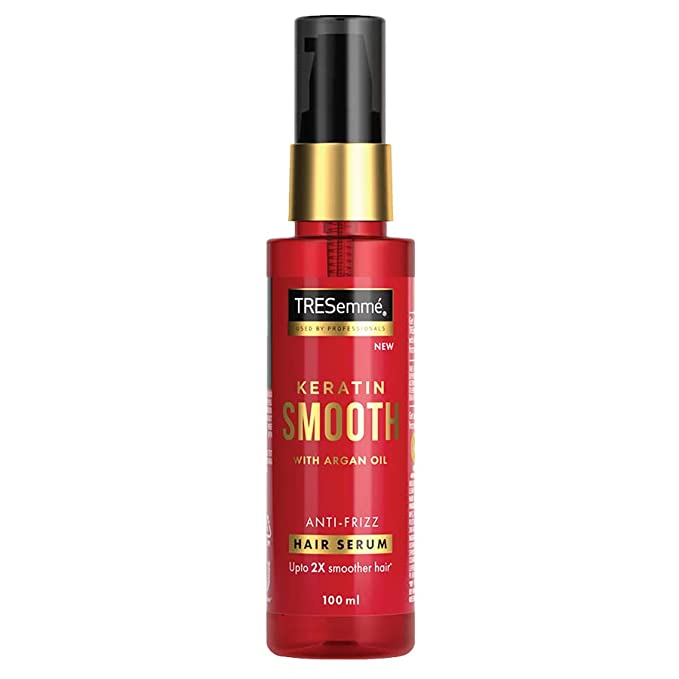 Tresemme Keratin Smooth Anti-Frizz Hair Serum 100ml with Argan Oil, for 2X Smoother Hair and Long Lasting Frizz control upto 48H even in 80% humidity