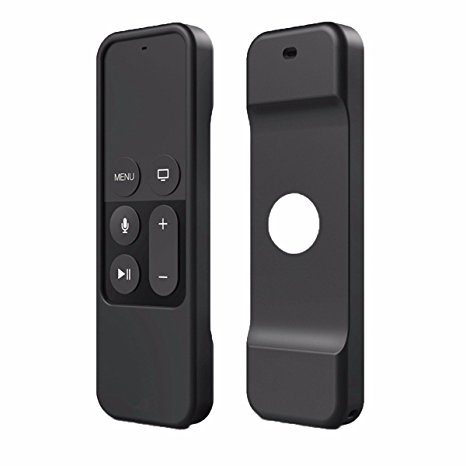 Remote Case,ELEGIANT Novel Anti-Slip Apple TV Remote Silicone Protective Cover Case with Wrist Strap/Remote Loop for Apple TV 4 Siri Controller