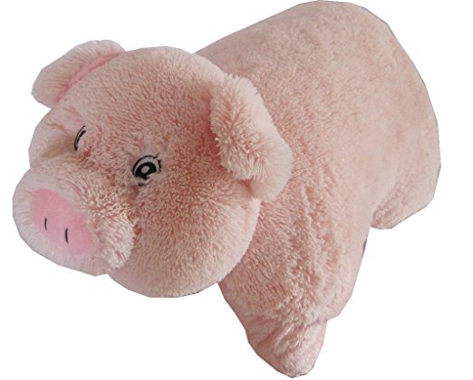 Pig Zoopurr Pets 2-in-1 Stuffed Animal and Pillow Large 19" Ultra Soft with Embroidered Eyes