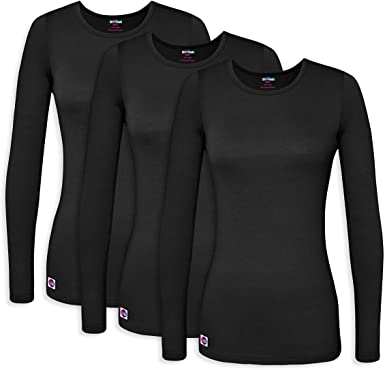 Sivvan 3 Pack Women's Comfort Long Sleeve T-Shirt/Underscrub Tee