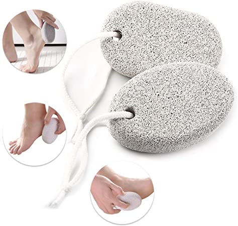 Natural Pumice Stone for Feet 2 PCS, Phogary Lava Pedicure Tools Hard Skin Callus Remover for Feet and Hands - Natural Foot File Exfoliation to Remove Dead Skin