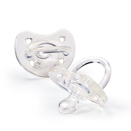 Chicco Pacifier Soft Silicone, Clear, 0 Months Plus