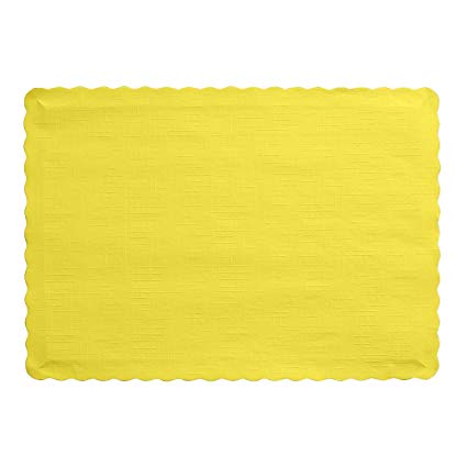 Creative Converting 50 Count Touch of Color Paper Placemats, Mimosa