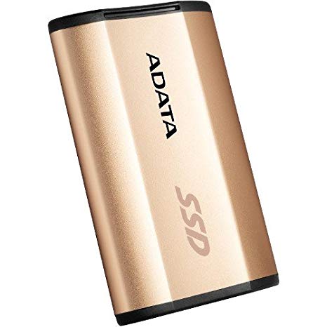 ADATA SE730H 256GB USB 3.1 Gen 2 Type-C Waterproof Shockproof Portable External Solid State Drive Gold (ASE730H-256GU31-CGD)