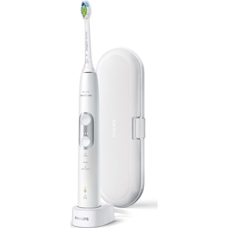 Philips Sonicare ($20 Rebate Available) ProtectiveClean 6100 Whitening Rechargeable electric toothbrush with pressure sensor and intensity settings, White HX6877/21