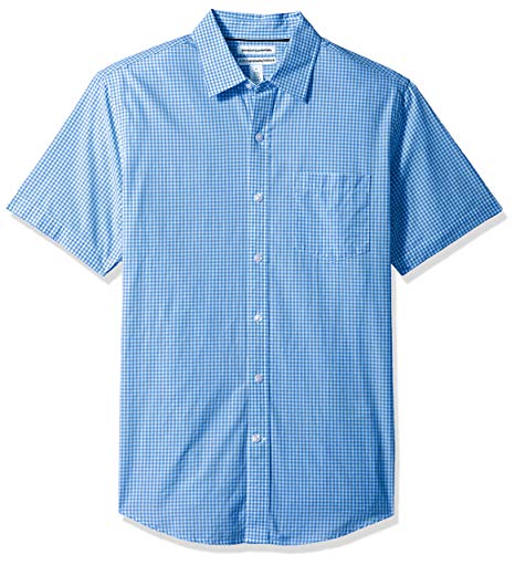 Amazon Essentials Men's Slim-Fit Short-Sleeve Casual Poplin Shirt