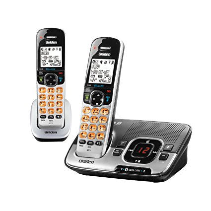 D1780-2BT DECT 6.0 Expandable Cordless Phone with Digital Answering System and Bluetooth CELLLiNK, Silver, 2 Handsets