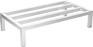 Winco 20-Inch by 36-Inch Dunnage Rack, 8-Inch High, 1800-Pound Capacity,Aluminum,Medium