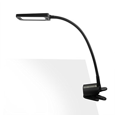 TROND Halo 11W-C LED Clamp Light Desk Lamp with USB Charging Port (Premium Diffusion Film, 5 Lighting Modes, 5-Level Dimmable, 30-Minute Timer, Flexible Gooseneck, Glare-Free)