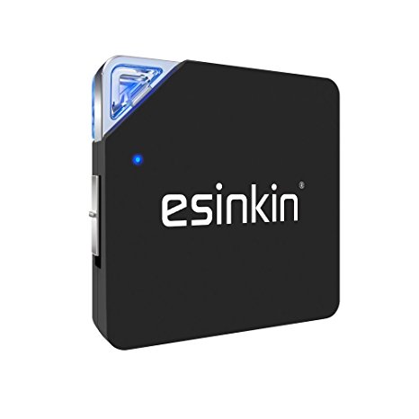 Bluetooth Receiver and Transmitter, Esinkin Bluetooth 2 in 1 Transmitter Receiver, Wireless Bluetooth Audio Adapter for Stereo System, Headphones, PC and MP3 Players