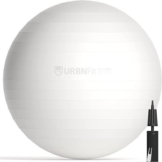 URBNFit Exercise Ball - Yoga Ball in Multiple Sizes for Workout, Pregnancy, Stability - Anti-Burst Swiss Balance Ball w/Quick Pump - Fitness Ball Chair for Office, Home, Gym