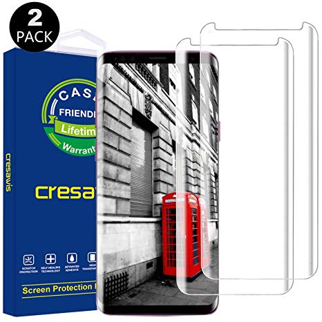 Galaxy S8 Plus Screen Protector, cresawis Tempered Glass Screen Protector [Case-Friendly][No Bubbles][Easy to Install] Screen Protector Compatible Samsung Galaxy S8 Plus [2-Pack]