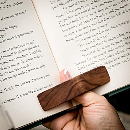 PagePal Page Holder - Handmade Personal Book Assistant - American Walnut (Large)