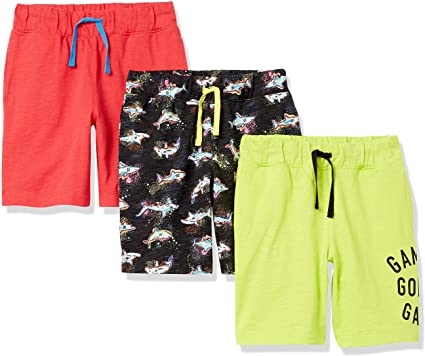 Spotted Zebra Boys and Toddlers' Knit Jersey Play Shorts, Multipacks