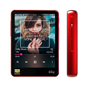 HiBy R3 Portable HiFi Music Player Bluetooth MP3 Player High Resolution Audio Player (Red)