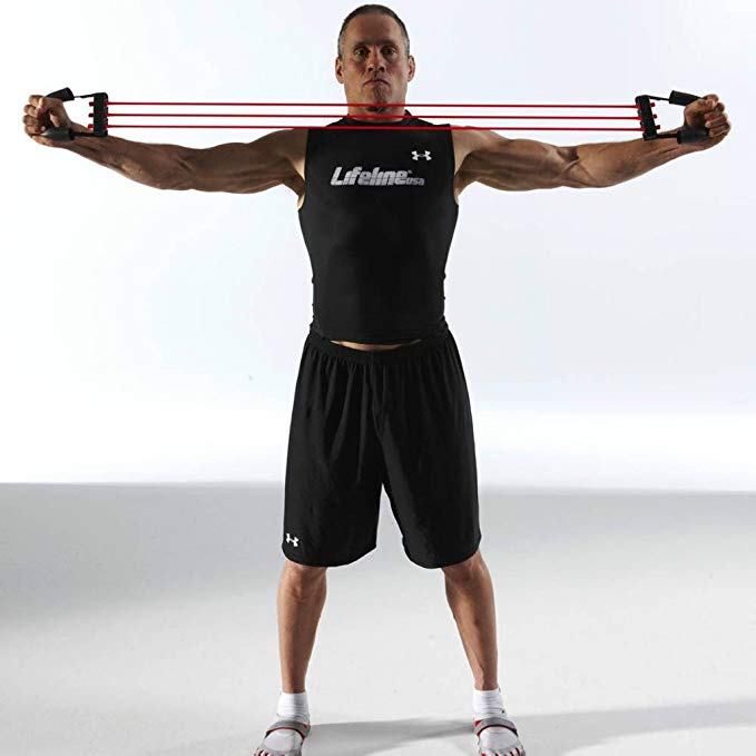 Lifeline USA 3 Extra Chest Expander/Pull-Up Revolution Cables - 70 lB