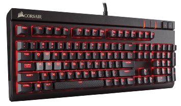 Corsair Gaming STRAFE Black Red LED Cherry MX Brown Keyboard CH-9000092-NA