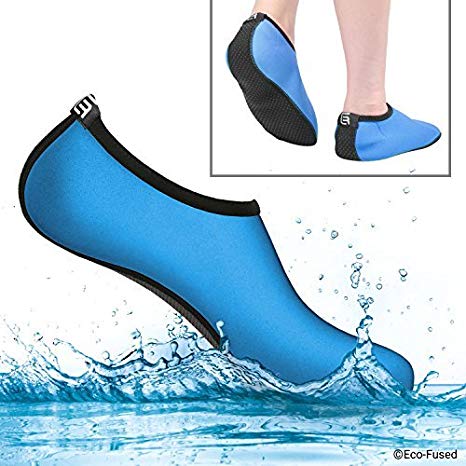 Water Socks or Shoes for Women - Extra Comfort - Protects Against Sand, Cold/Hot Water, UV, Rocks/Pebbles - Easy Fit Footwear for Swimming