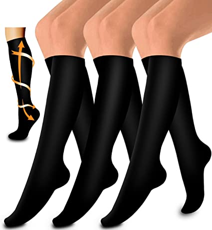 3 Pack Medical Compression Sock-Compression Sock For Women and Men Circulation -Best for Running,Nursing,Athletic Sports