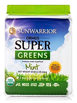 Sunwarrior - Ormus Super Greens, Peppermint, 90 Servings (16 oz)