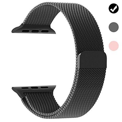 Ferdery Stainless Steel Band Mesh Milanese Loop Bracelet Strap Replacement Band with Magnetic Closure Clasp for Apple Watch Series 1 Series 2 Edition 38mm 42mm