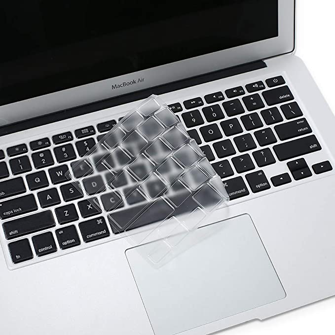 MOSISO Ultra Thin Keyboard Cover Protector Soft TPU Skin Compatible with MacBook Pro 13/15 inch (with/Without Retina Display, 2015 or Older Version) MacBook Air 13 inch(Release 2010-2017), Clear