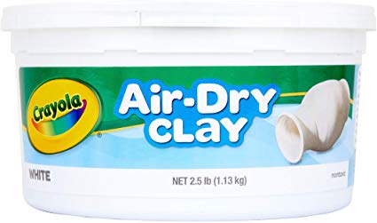 Crayola Air Dry Clay Bucket, White, 2.5 Pound