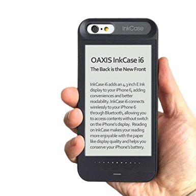 InkCase i6. 4.3" E Ink digital screen case for iPhone 6 / 6s. Second screen for iPhone. eBook eReader