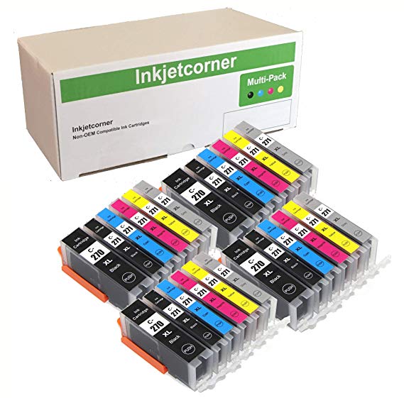 Inkjetcorner Compatible Ink Cartridges Replacement for PGI-270XL CLI-271XL for use with TS9020 MG7700 TS8020 (4 PGBK 4 Small Black 4 Cyan 4 Magenta 4 Yellow 4 Gray, 24-Pack)