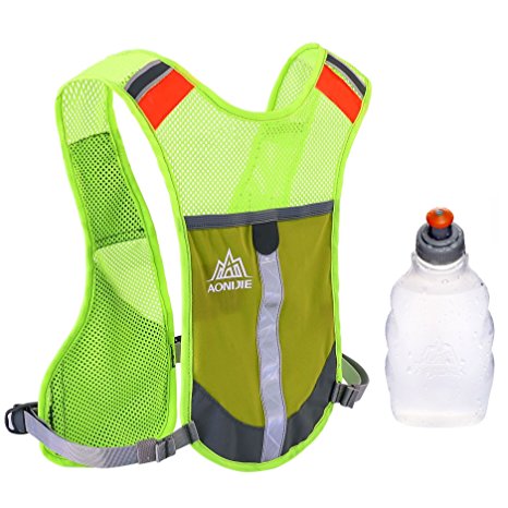 Premium Reflective Vest Give Sport Water Bottle as Gift for Running Cycling Clothes for Women Men Safety Gear with Pocket 3M Scotchlite with Reflective High Visibility