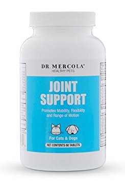 Dr Mercola Joint Support For Pets - 60 Chewable Tablets - With 7 Active Ingredients - Promotes Mobility/Flexibility/Range of Motion - Premium Pet Supplement